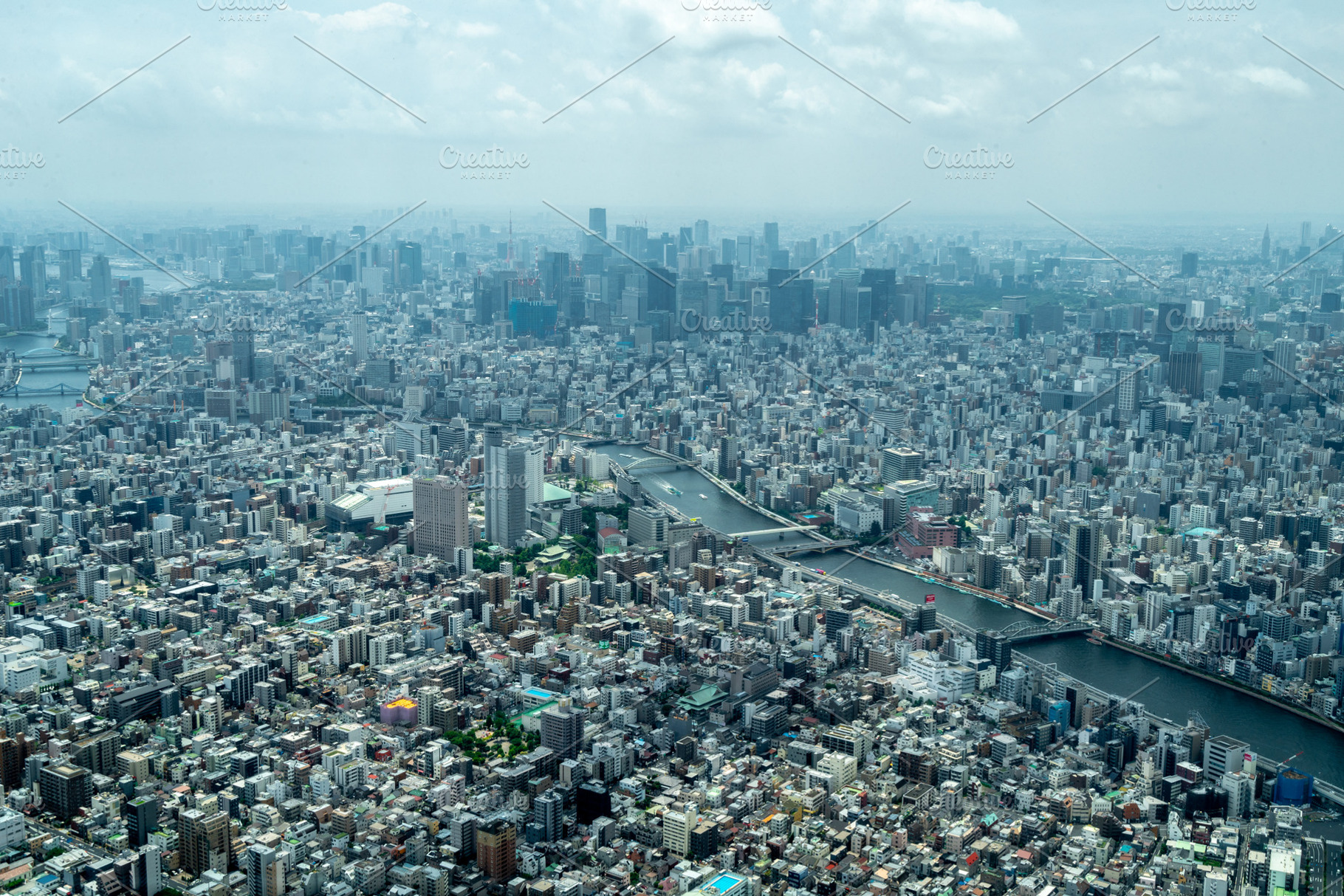 Aerial view of central Tokyo cityscape in Japan, an Architecture Photo by GoodGoods