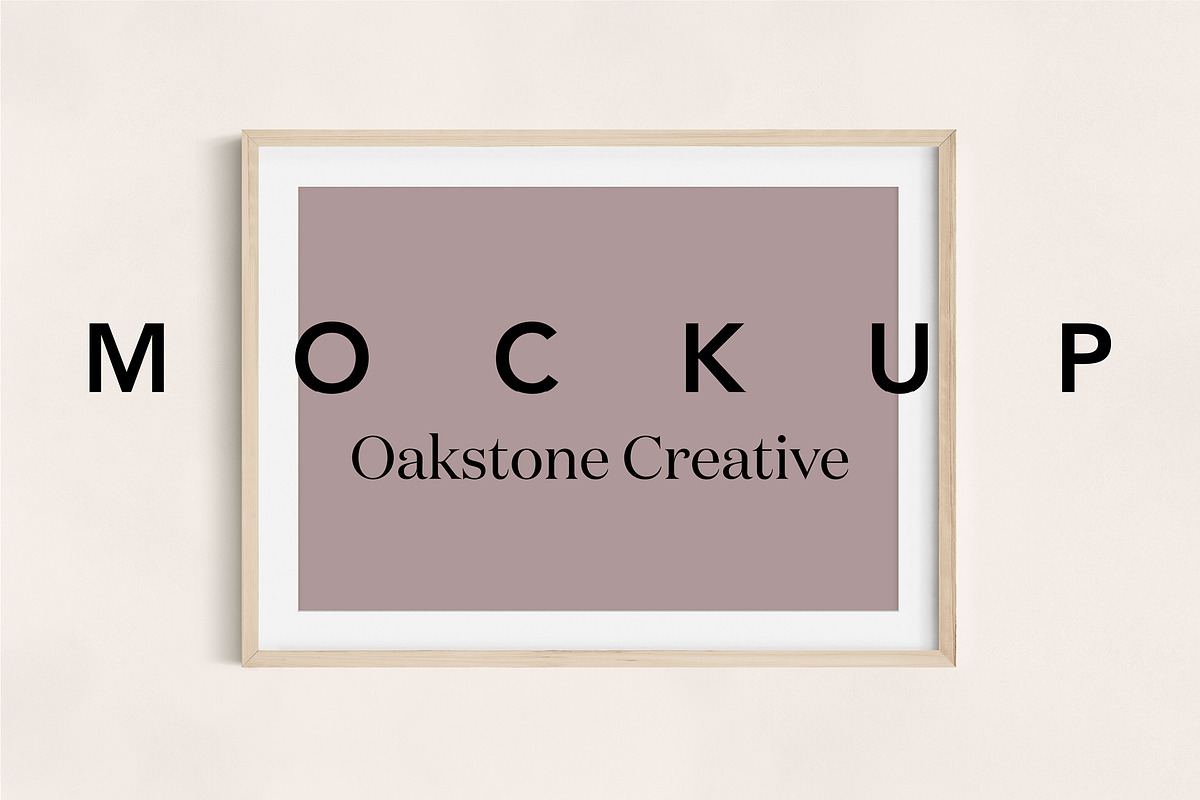 Landscape Wood Frame with Mat Mockup, a Household Mockup by OakstoneCreative (Photo 1 of 5)