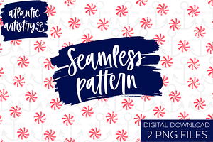 Peppermints seamless pattern
