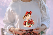 Valentine Cute Girl Clipart, an Illustration by designcity5 (Thumbnail 4 of 5)