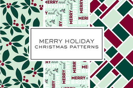 Merry Holiday Christmas Patterns