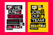 Job Recruitment Poster Templates, a Background Graphic by Orange Graphics (Thumbnail 1 of 2)