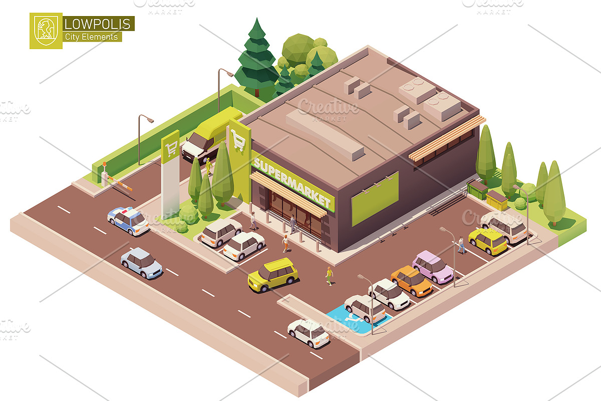 Isometric city map elements, an Object Graphic by tele52 (Photo 16 of 72)