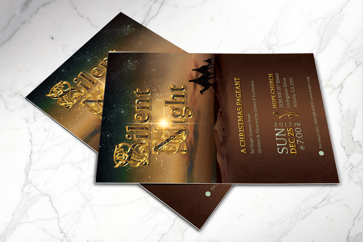 Silent Night Christmas Flyer PSD, a Flyer Template by Godserv Designs (Photo 5 of 9)