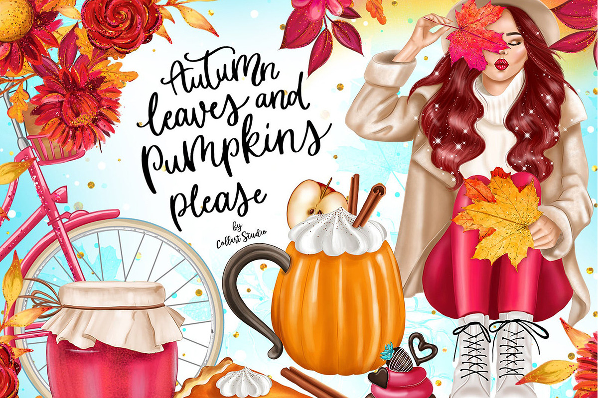 Fall Clipart, Autumn fashion, a Food Illustration by Collart Studio (Photo 1 of 11)