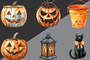Vintage Halloween Clipart, an Illustration by Black Bird Studio (Thumbnail 4 of 6)