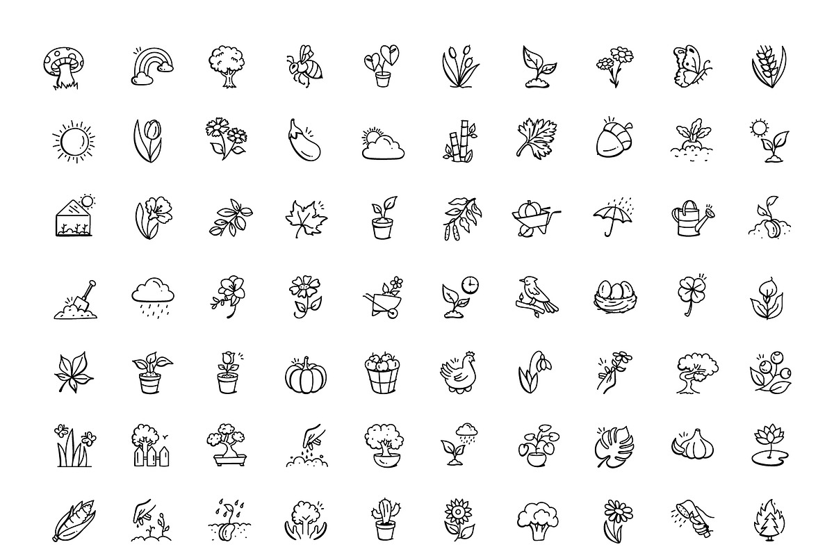 Hand Drawn Nature Icons, an Outline Icon by Brickclay (Photo 8 of 8)