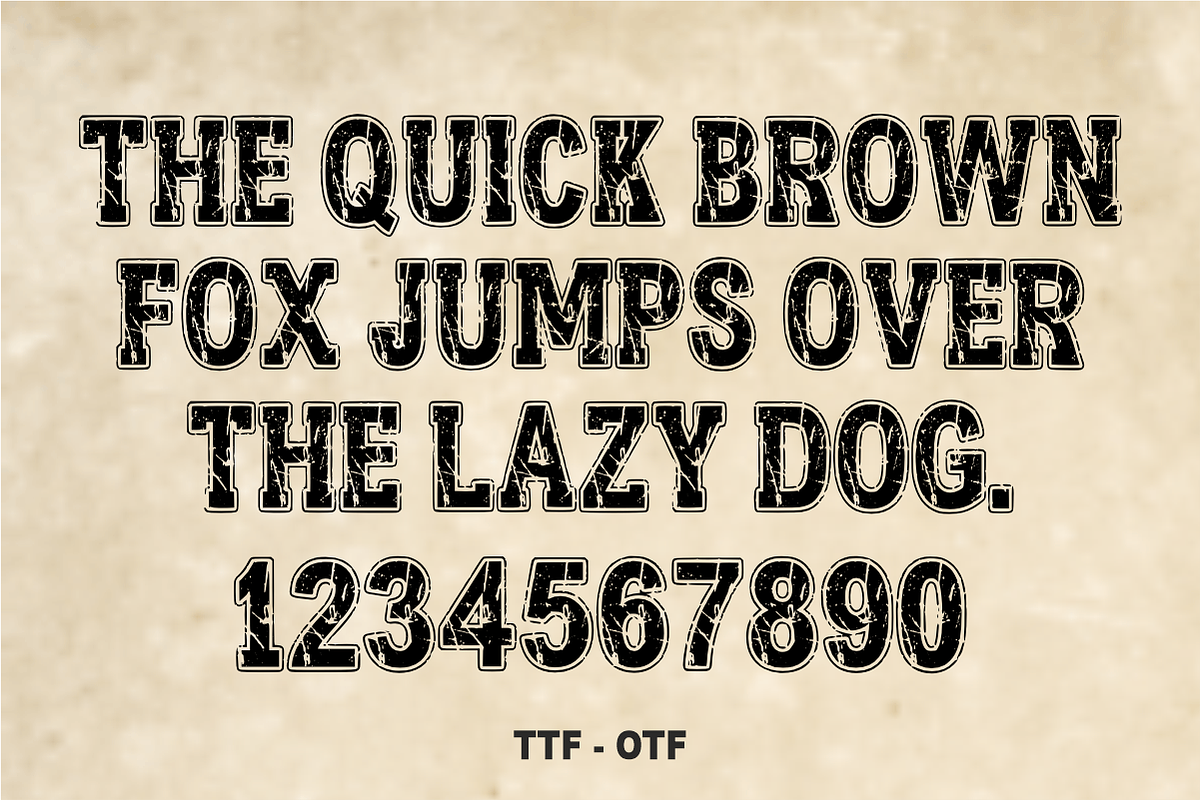 Modern Vintage - Grunge Slab Font, a Slab Serif Font by KiddoGlyphs Studio (Photo 4 of 5)