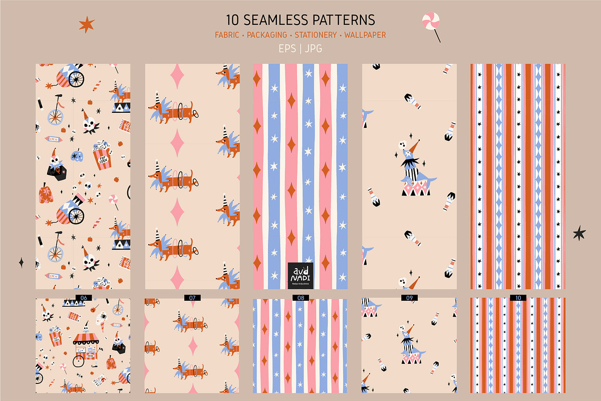 Halloween Circus Collection, a Seasonal Illustration by avdnadi (Photo 9 of 11)
