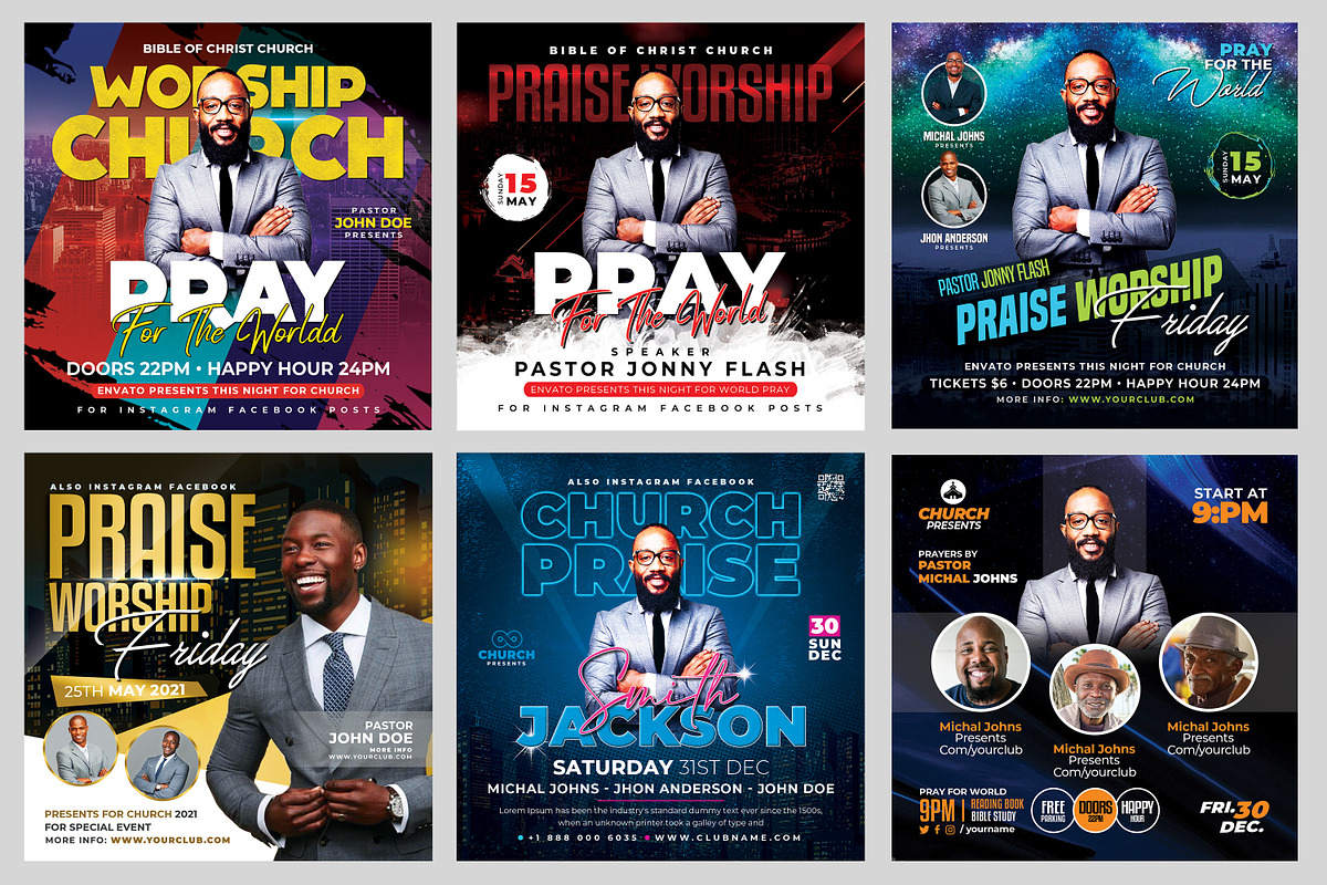 New-200 Church Flyers Bundle, a Flyer Template by AfzaalGraphics (Photo 25 of 41)