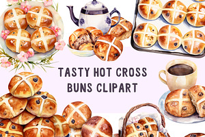 Easter Clipart - Hot Cross Buns