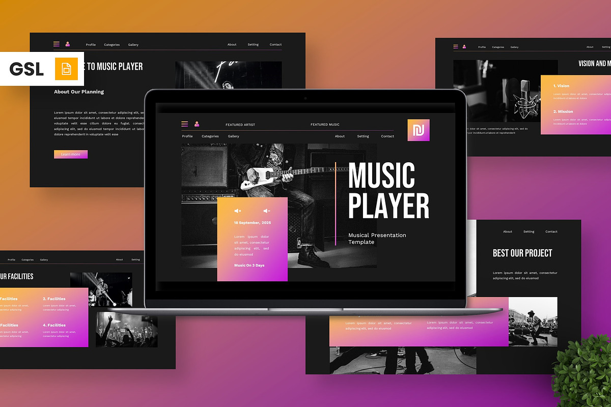 Music Player - Musical Google Slide