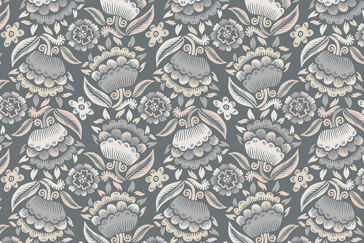 Block Print stylized floral, a Decorative Illustration by Tanna.ART (Photo 4 of 13)