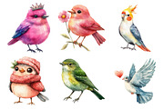 Cute Birds Clipart, an Illustration by Daily.Designs (Thumbnail 2 of 5)