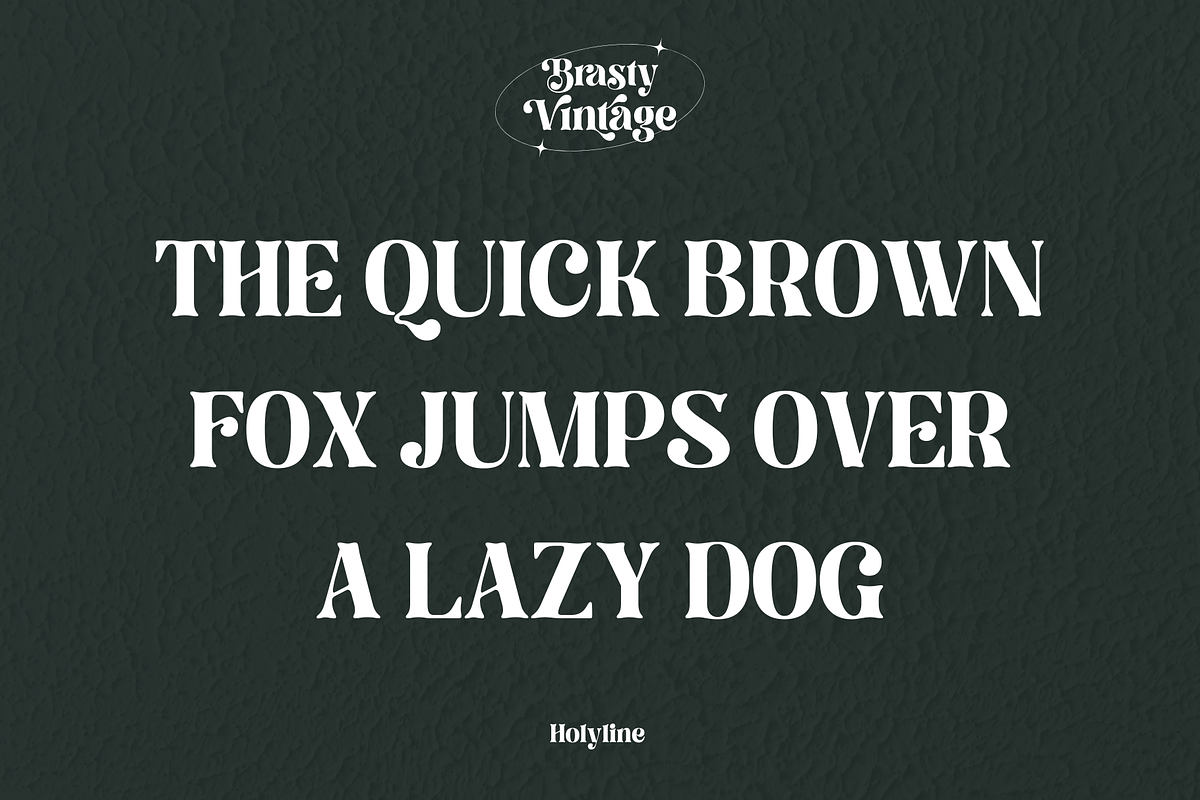 Brasty Vintage - Retro Serif Font, a Serif Font by Holyline Design (Photo 3 of 16)
