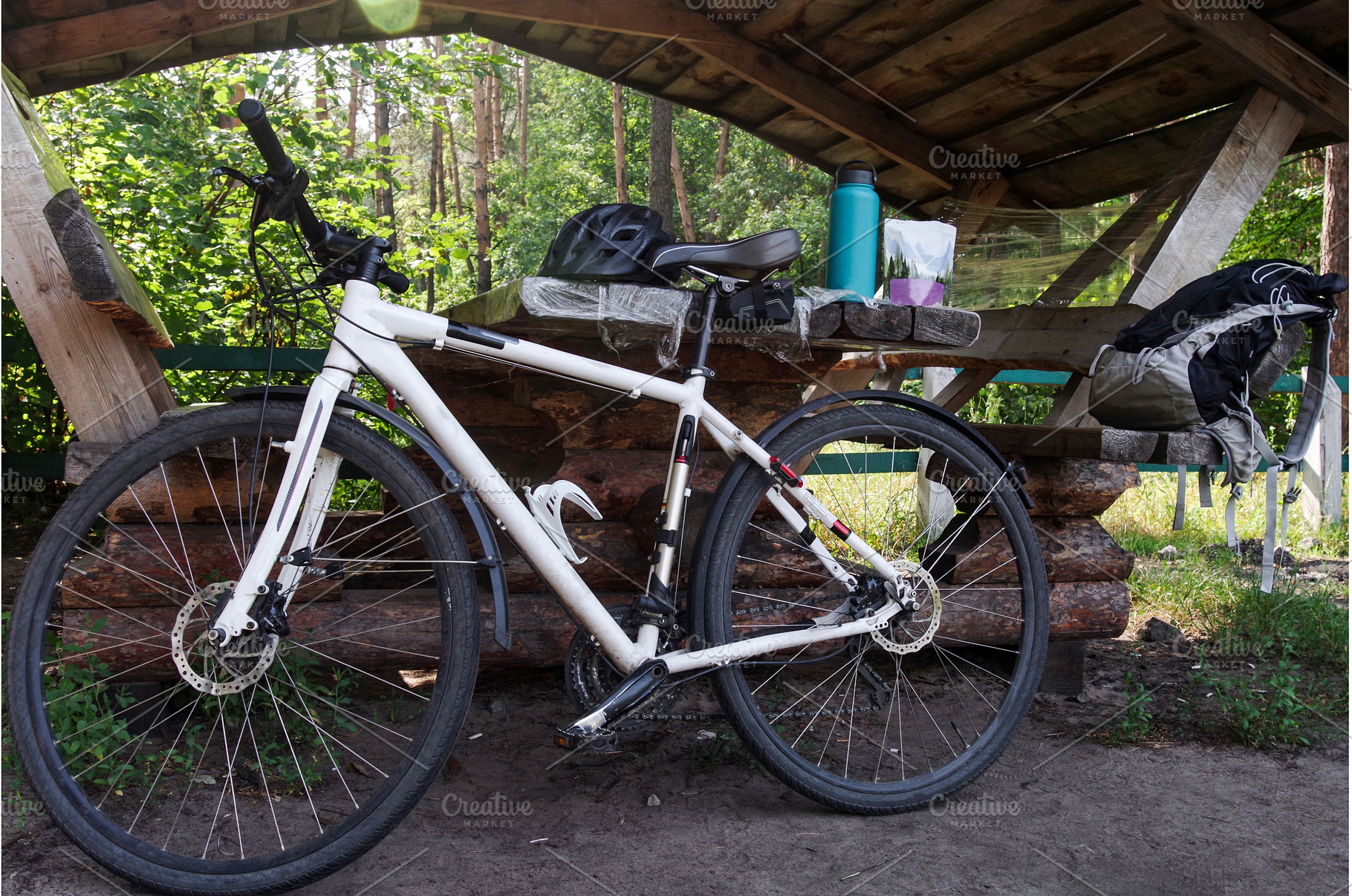 Tourist bike. Bicycle and travel, a Sports & Recreation Photo by Stockphoto by vzwer