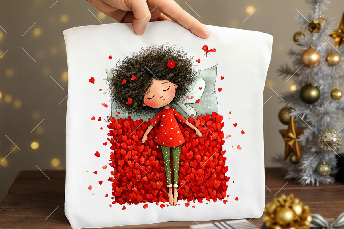 Whimsical Valentine Fairy Clipart, an Illustration by OK Design (Photo 5 of 6)