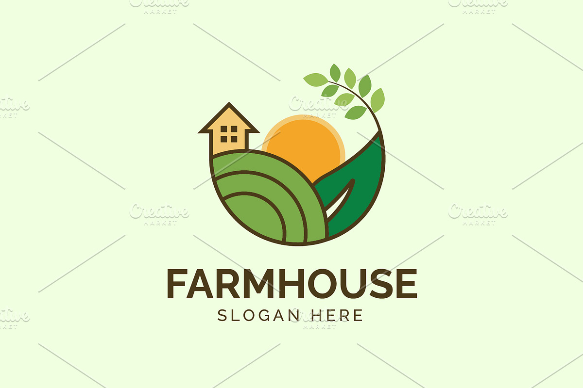 Farmhouse - Farm Logo Template, a Branding & Logo Template by Creattlle (Photo 1 of 4)