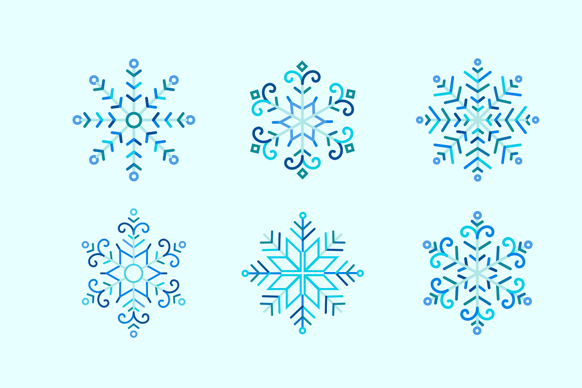 50 unique snowflakes icon, an Outline Icon by VectorBakery (Photo 4 of 5)