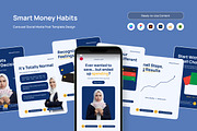 Smart Money Habits for Beginners, a Social Media Template by trabaskriya (Thumbnail 1 of 5)