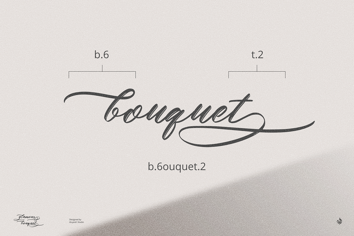 Glamour Bouquet, a Handwritten Font by Aluyeah Studio (Photo 8 of 12)