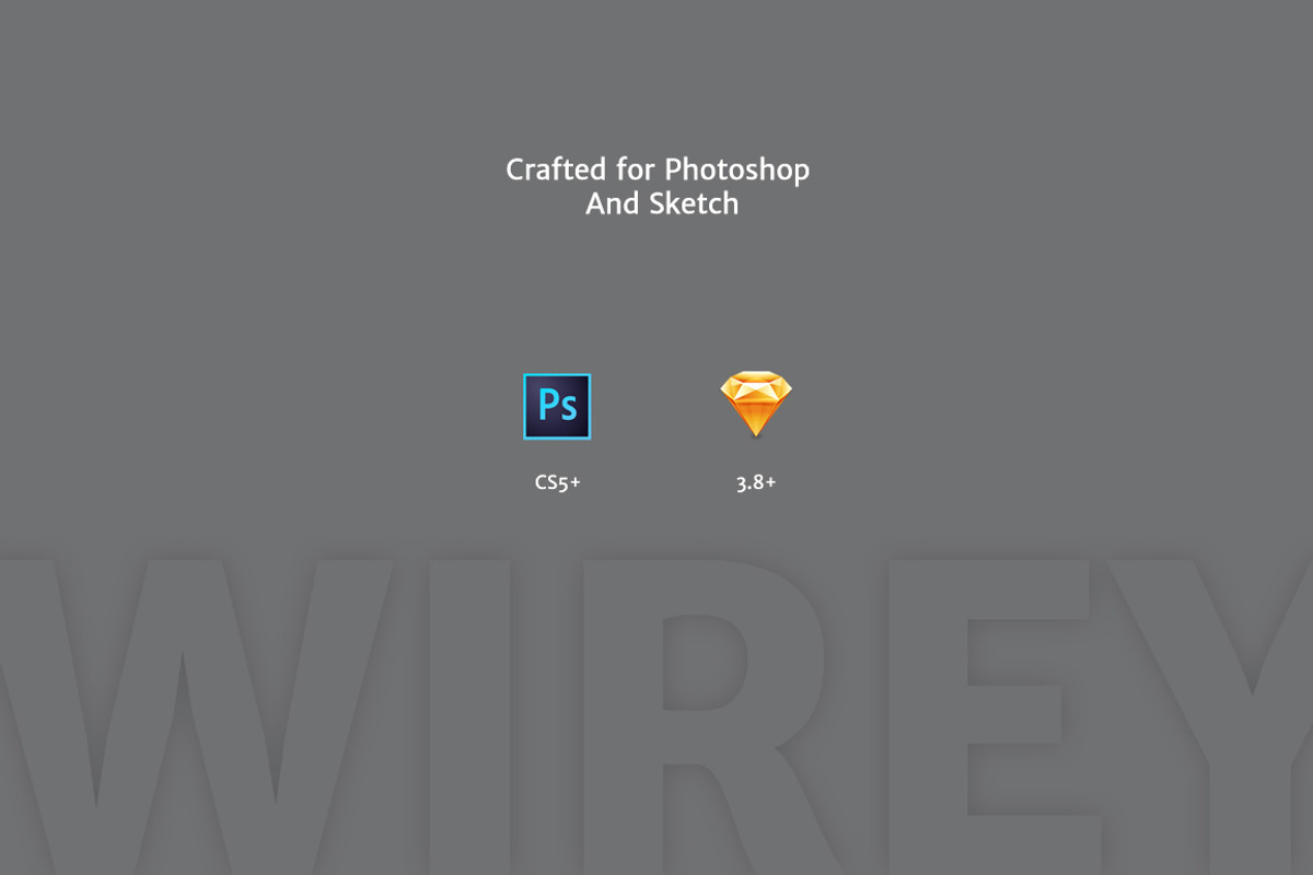 Wirey Wireframe Kit Pack, a Wireframe Template by Web Donut