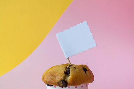 Festive bakery photo in pink/yellow