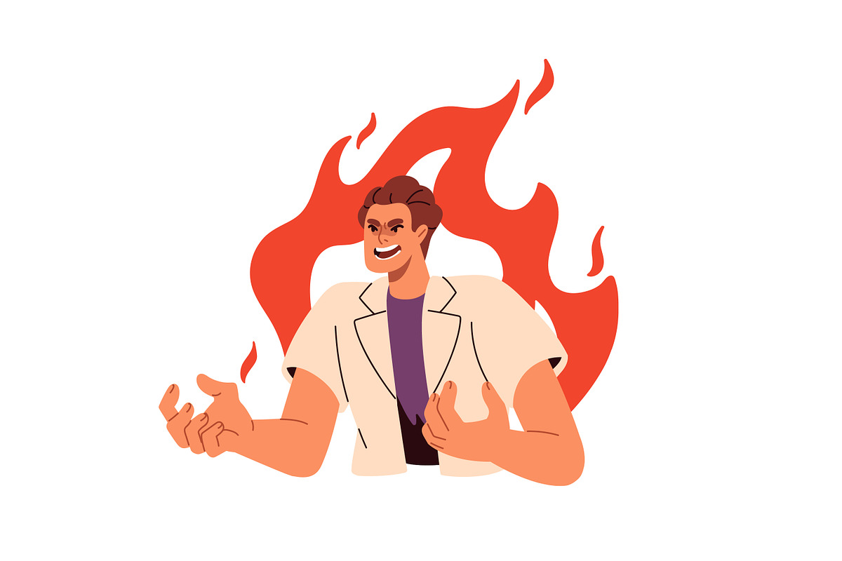 People feeling anger, rage set, a Person Illustration by Good Studio (Photo 7 of 12)