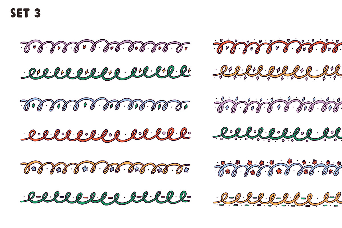 Line Wavy Border Set, a Decorative Illustration by AnkaDrozd (Photo 4 of 5)