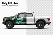 Pickup Truck Mockup 9, an Advertising Mockup by Mockupix (Thumbnail 3 of 12)