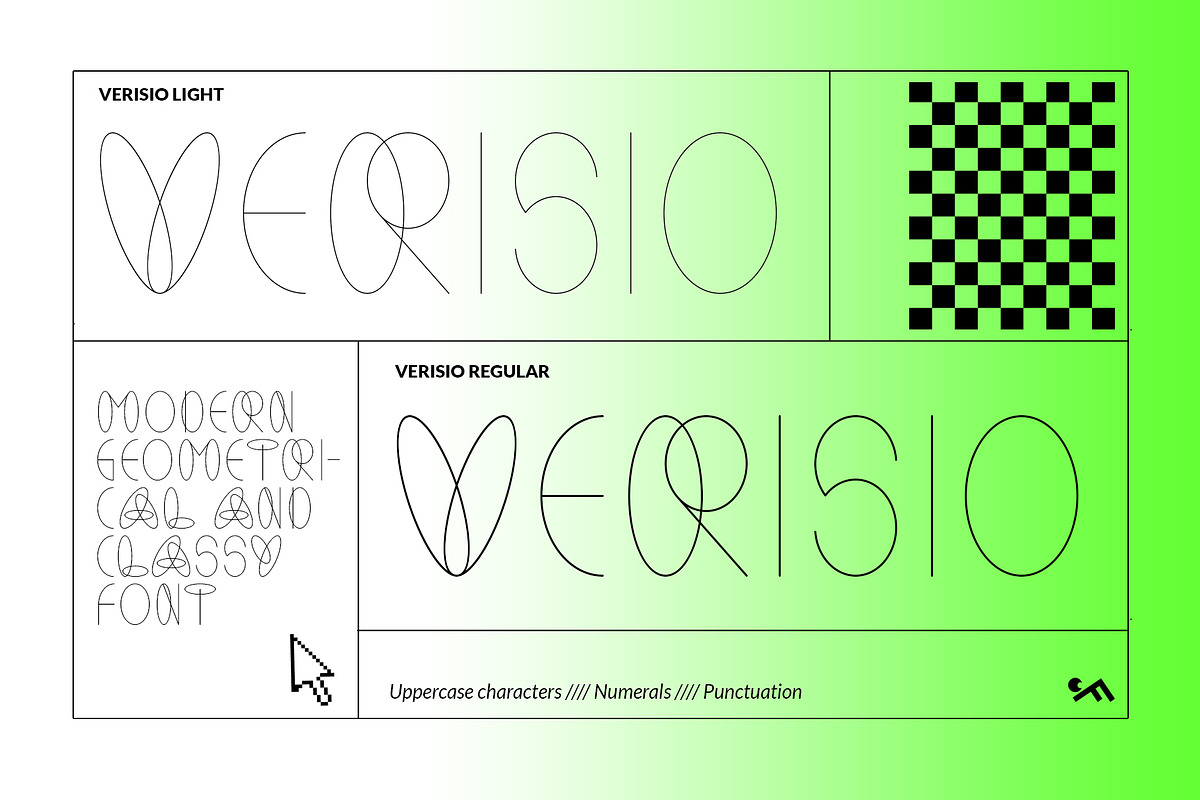 Modern Geometric Thin Font - Verisio, a Font by CreativeFolks (Photo 2 of 6)