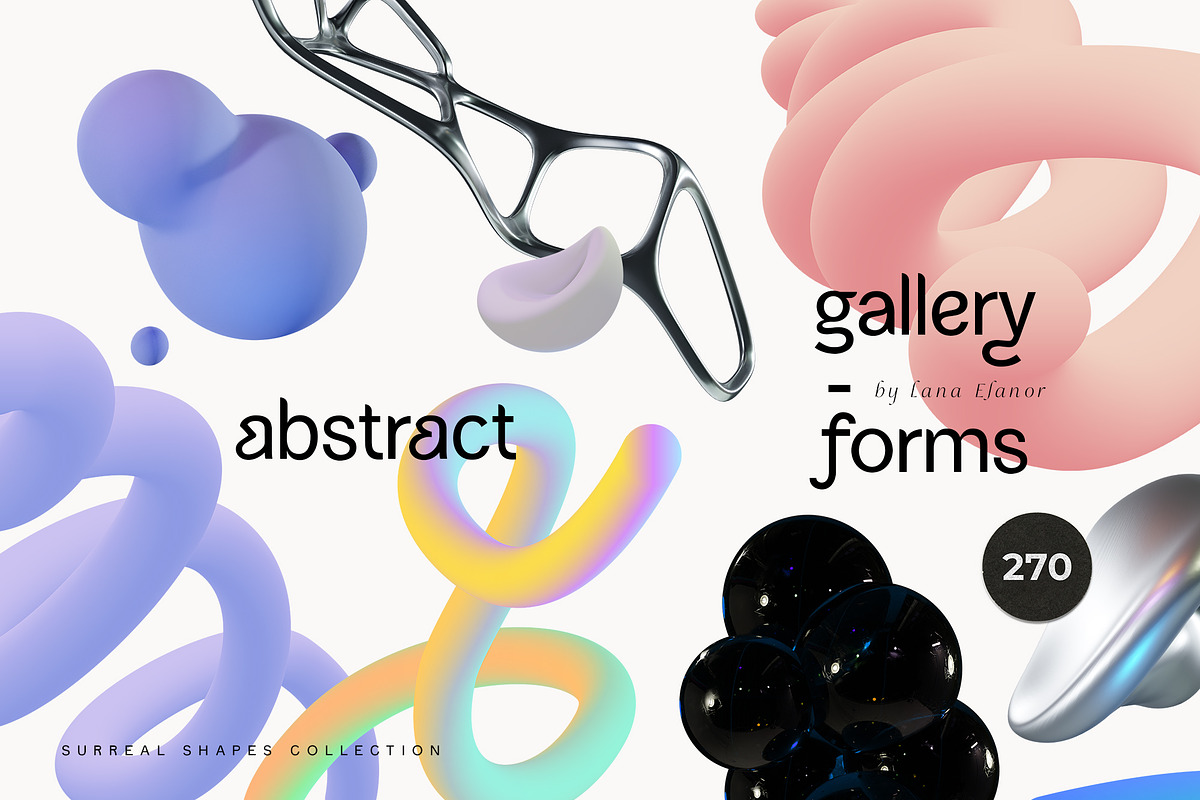 ABSTRACT holo shapes gradients blend, an Object Graphic by Lana Elanor (Photo 4 of 12)