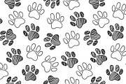 Dog cat pet paw foot pattern vector, a Pattern Graphic by Art By Silmairel (Thumbnail 1 of 2)
