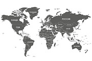 8x B&W World Maps, an Education Illustration by asantosg (Thumbnail 5 of 8)