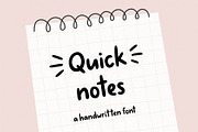 Quick notes | Handwritten Font, a Sans Serif Font by AngelinaKovel (Thumbnail 1 of 11)