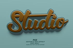 Studio PSD 3D Editable Text Effect