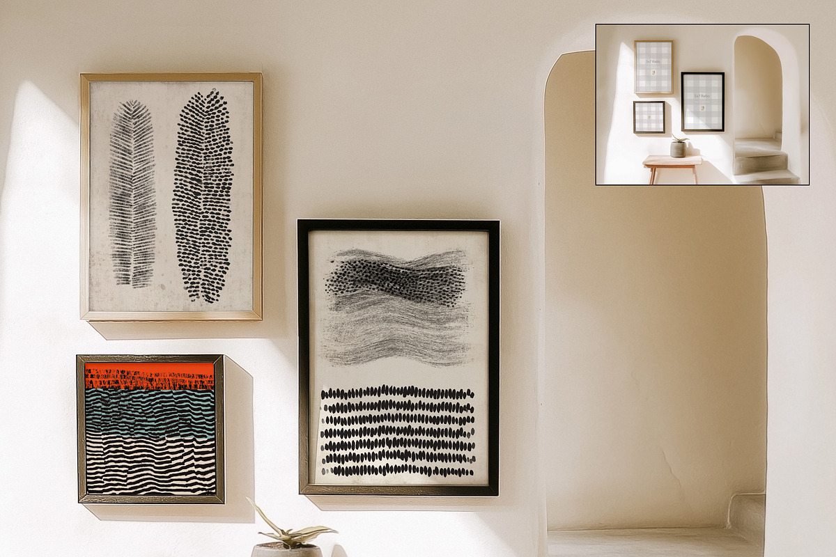 Wabi-Sabi Wall Frame Mockups, a Product Mockup by NikiArts (Photo 2 of 11)