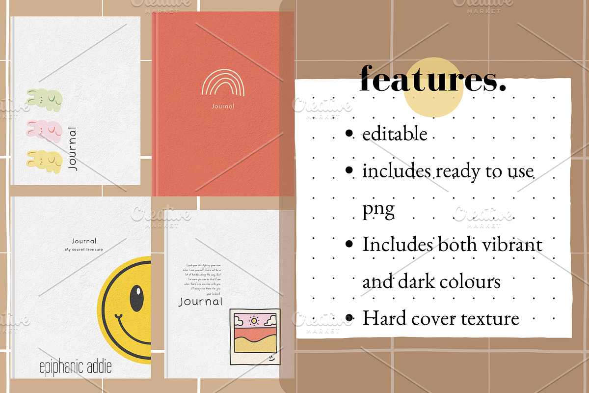 Journal Covers |editable| Aesthetic, a Design Template by Epiphanic Addie (Photo 2 of 4)