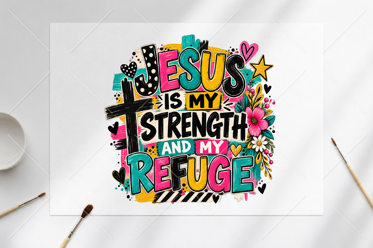 Christian Jesus PNG, Colorful Faith, a Seasonal Illustration by Canvas Craft (Photo 6 of 6)