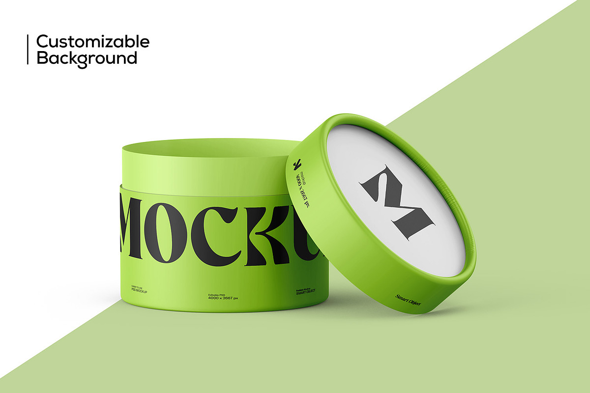 Cylindrical Paper Tube Mockup, a Packaging Mockup by Ram Studio LLC (Photo 9 of 13)