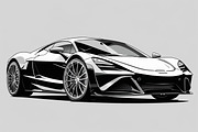 Fast Sport Car Outline Set, an Illustration by jahid234 (Thumbnail 9 of 9)