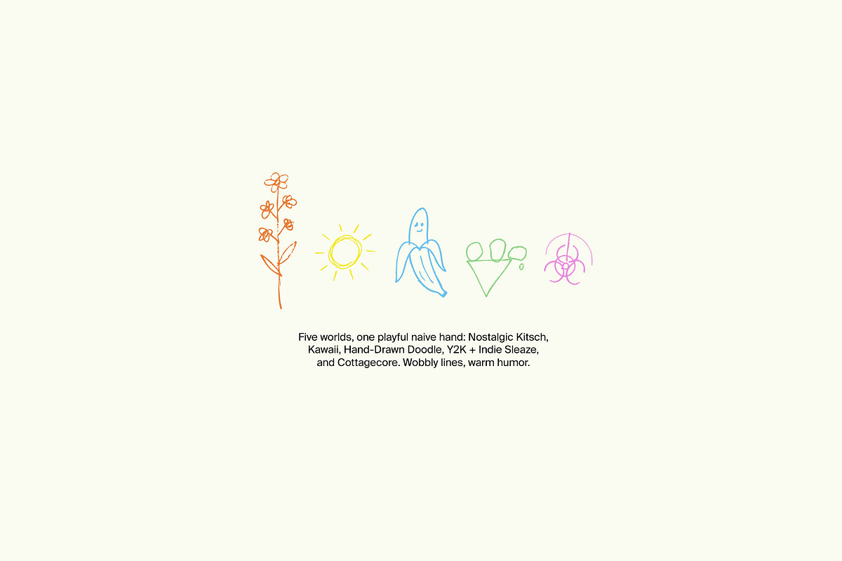 Pen Pal World: Naive Elements Pack, an Object Graphic by divanovskaya_nv (Photo 2 of 20)