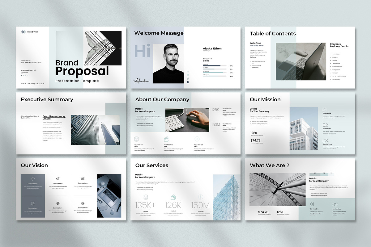 Brand Proposal Presentation Template, a Presentation Template by Slide-Agency (Photo 5 of 8)