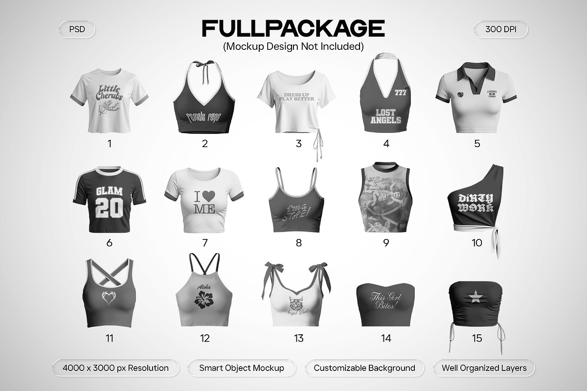 Y2K Women Apparel Mockup, a Shirt Mockup by Mocktopia (Photo 2 of 10)