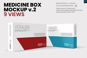 Medicine Box Mock-up V.2 - 9 Views