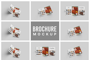 A4 Bifold Brochure Mockup Bundle 75