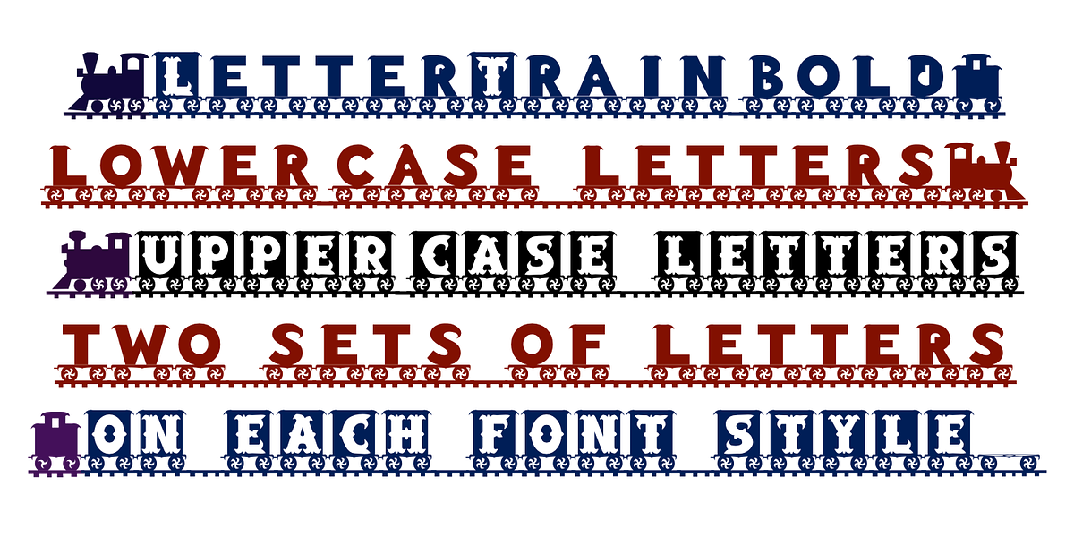LetterTrain, a Symbol Font by Ingrimayne Type (Photo 4 of 5)