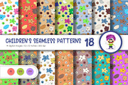 Cute Baby Seamless Patterns 18., a Pattern Graphic by KENO Mascots (Thumbnail 1 of 6)