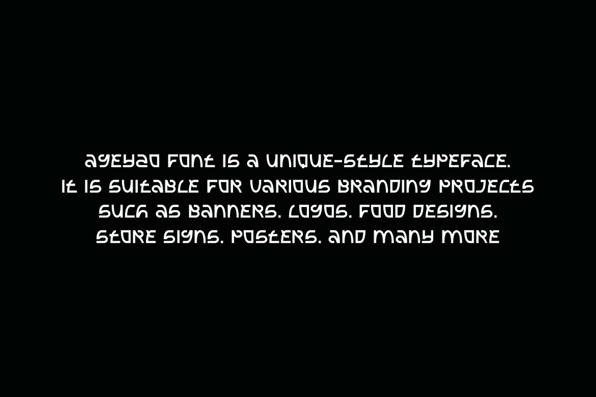 Ageyzo - Unique Font, a Sans Serif Font by QR Design Studio (Photo 5 of 7)