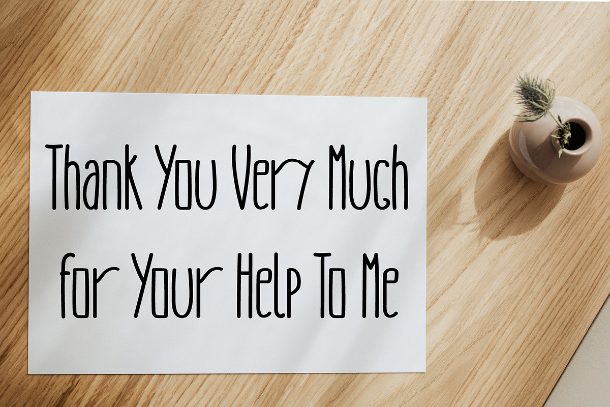 Happy Fun – High Monoline Font, a Font by Bercreative (Photo 2 of 3)